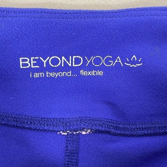 Beyond Yoga Leggings Womens Small Blue Ankle Snap Flexible - Picture 8 of 13
